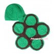 Dark Green Turtle Photo Prop Crochet Newborn Baby Custome C182 